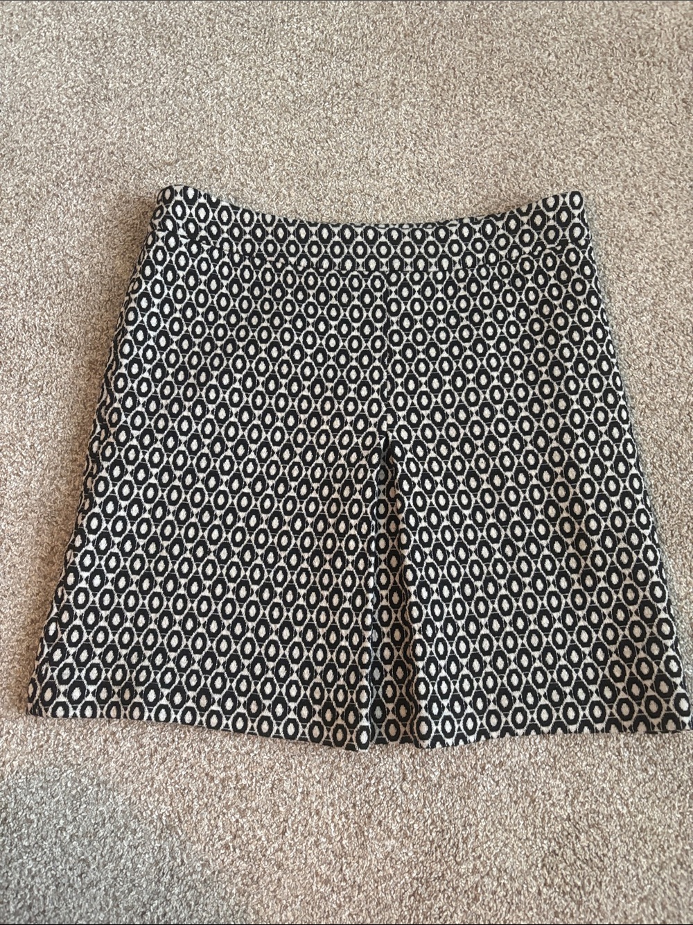 Black and White Geometric Pattern Skirt